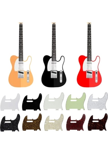 Vintage Beyaz Tarzı Tl-Scratch Plakası Usamexico Tele-Telecaster Gitar Çok Renkli Elektro Gitar Pickguard Scratch Plate Parçaları 24BD (Yurt Dışından) modelleri