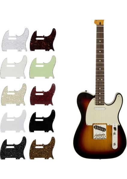 Vintage Beyaz Tarzı Tl-Scratch Plakası Usamexico Tele-Telecaster Gitar Çok Renkli Elektro Gitar Pickguard Scratch Plate Parçaları 24BD (Yurt Dışından) fırsatları