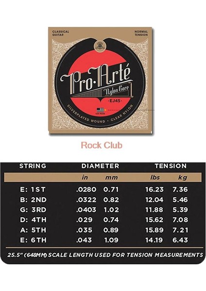 Klasik EJ46 Stili Klasik Gitar Teli Naylon Çekirdek Gümüş Kaplı Bakır Sarım Müzik Aletleri Aksesuarları Parçaları EJ45 EJ46 EJ49 EJ27N (Yurt Dışından) indirimleri
