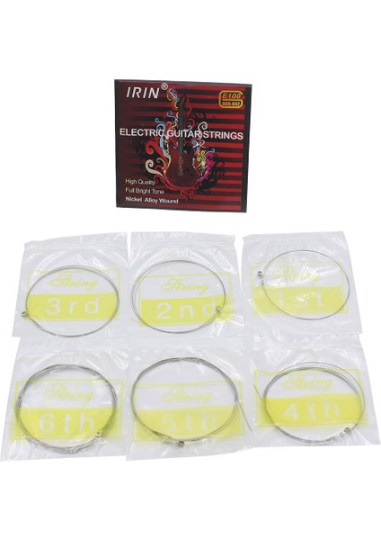 E103 Tarzı Irın Elektro Gitar Telleri Gerçek Ağır Metal Rock E100 E101 E102 E103 E104 E105 Nikel Sarım Teller Gitar Parça Aksesuarı (Yurt Dışından) fiyatları