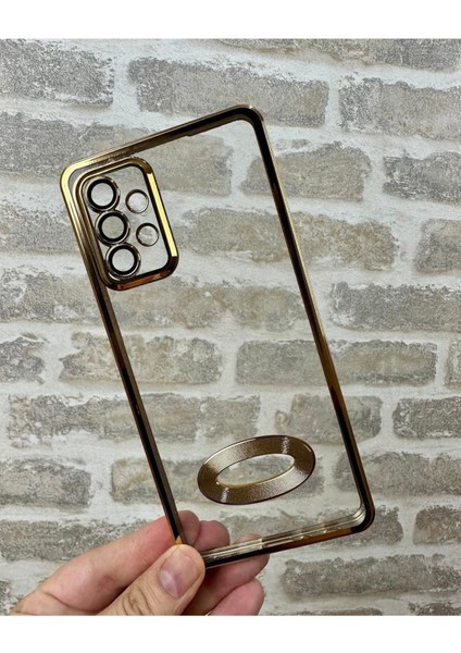 Samsung Galaxy A52/A52S Logo Detaylı Kenarları Renkli Kamera Korumalı Luxury Megavip Kılıf modelleri