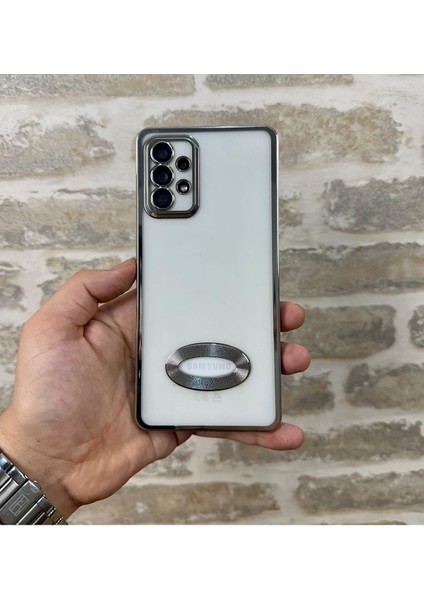 Samsung Galaxy A52/A52S Logo Detaylı Kenarları Renkli Kamera Korumalı Luxury Megavip Kılıf fiyatları