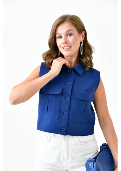 Lacivert Cepli Tam Kalıp Yelek fırsatları