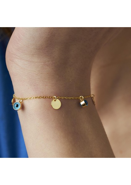 Nazar Boncuğu Tabak Bileklik modelleri