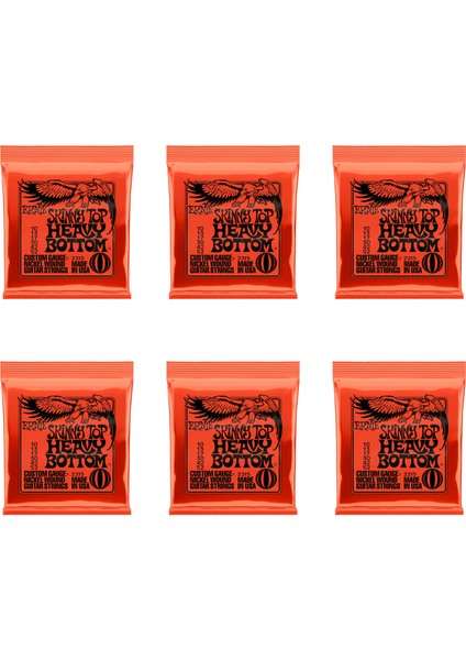 2215 (10-52) Tarzı Ernie Ball Slinky Nikel Sarımlı Elektro Gitar Teli Seti Gerçek Ağır Metal Rock Çal Gitar Aksesuarları Için 6 Adet (Yurt Dışından)
