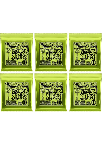2215 (10-52) Tarzı Ernie Ball Slinky Nikel Sarımlı Elektro Gitar Teli Seti Gerçek Ağır Metal Rock Çal Gitar Aksesuarları Için 6 Adet (Yurt Dışından) fiyatları