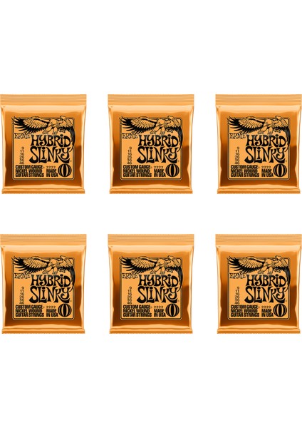 2215 (10-52) Tarzı Ernie Ball Slinky Nikel Sarımlı Elektro Gitar Teli Seti Gerçek Ağır Metal Rock Çal Gitar Aksesuarları Için 6 Adet (Yurt Dışından) modelleri