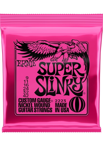 2223 9-42 Tarzı Ernie Ball Kobalt Slinky Elektro Gitar Telleri Nikel Sarılı 6 Teller Elektro Gitar Aksesuarları Için (Yurt Dışından)