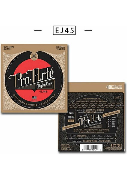 EJ46 Tarzı Klasik Gitar Teli Nilon Çekirdek Gümüş Kaplı Bakır Sarımlı Müzik Aletleri Aksesuarları Parçaları (Yurt Dışından) fırsatları