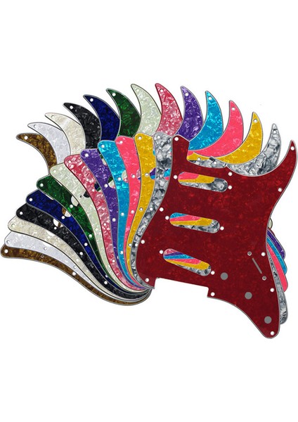 Gri Inci Tarzı Strat Gitar Için Gitar Pickguard Scratch Plate Parçaları Yedek Parça 11 Delikli Değiştirme Parçaları (Yurt Dışından) fiyatları