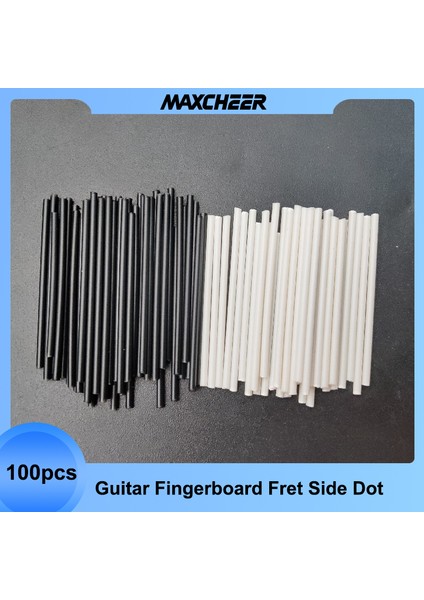 Beyaz 1,5mm X100 Stili Gitar Parmaklık Fretboard Yan Noktaları Yan Işaretleri Gitar Fretboard Fret Içi Markörler Için Gitar Bas (Yurt Dışından) modelleri
