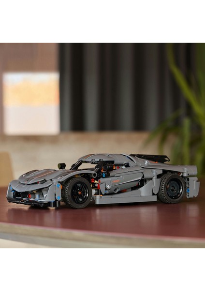 LEGO® Technic Koenigsegg Jesko Absolut Gri Hiper Araba 42173 - Çocuklar Için Oyuncak Yapım Seti (801 Parça)