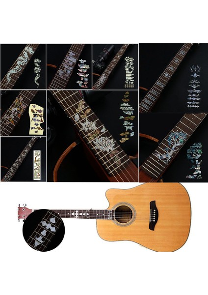 No.2 Tarzı Yeni Cross Inlay Etiketler Fretboard Sticker Elektro Akustik Gitar Bas Ultra Ince Sticker Guitarra Aksesuarları (Yurt Dışından) indirimleri