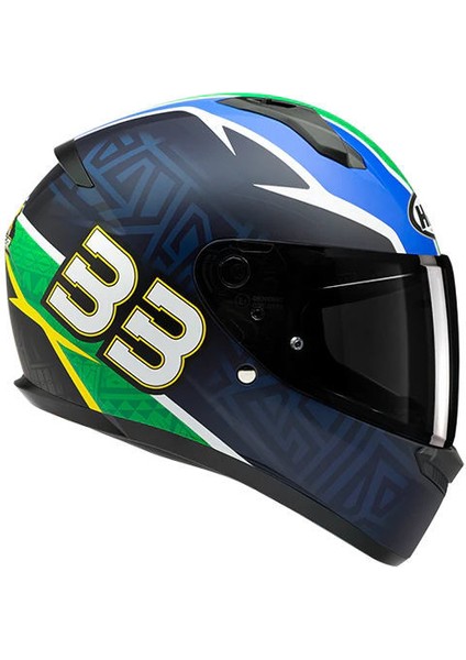 C10 BB33 MC21SF Kapalı Motosiklet Kaskı Mat Mavi Yeşil fiyatları