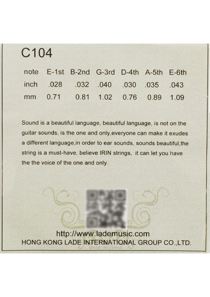 Irın ve Guitar Strings Profesyonel Müzik Aleti Aksesuarları Akustik Klasik Gitar Naylon Yedek Parçaları (Yurt Dışından) fiyatları