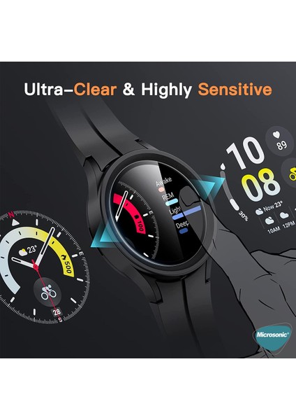 Samsung Galaxy Watch 7 40MM Tam Kaplayan Nano Cam Ekran Koruyucu Siyah