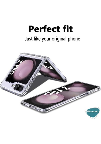 Samsung Galaxy Z Flip 6 Kılıf Shock Absorbing Şeffaf modelleri