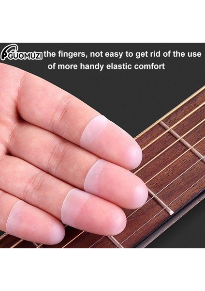 Xs Tarzı 4 Adet Ultra-Ince Sol El Gitar Parmak Ucu Koruyucu Silikon Parmak Muhafaza Kapak El Parmak Koruma Gitar Aksesuarları (Yurt Dışından) modelleri