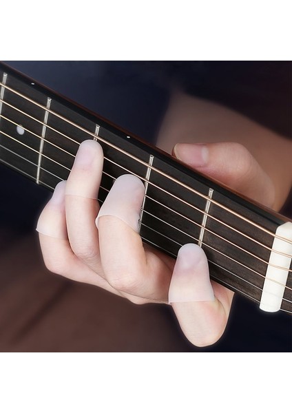 Xs Tarzı 4 Adet Ultra-Ince Sol El Gitar Parmak Ucu Koruyucu Silikon Parmak Muhafaza Kapak El Parmak Koruma Gitar Aksesuarları (Yurt Dışından) indirimleri