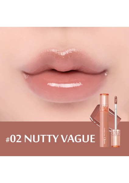 Vegan Dolgun Görünüm Sağlayan Glasting Color Dudak Parlatıcısı - 02 Nutty Vague