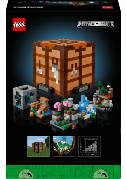 Minecraft® Eşya Yapma Masası 21265 - Yetişkinler Için Koleksiyonluk Yaratıcı Model Yapım Seti (1195 Parça)