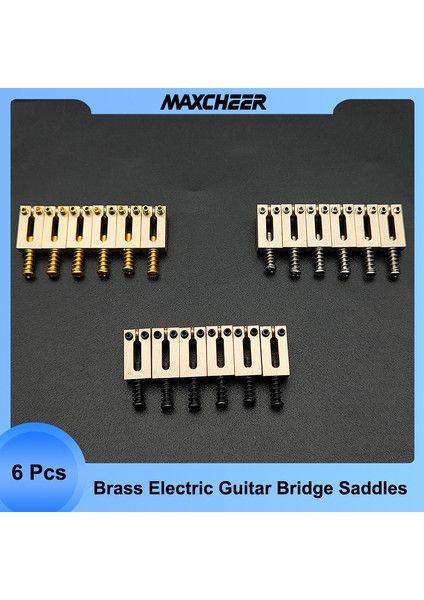 10,8 mm Şerit Vida Stili Elektro Gitar Tremolo Köprü Gitar Parçaları Için Saf Bakır Düz Üst Gitar Köprü Eyerleri (Yurt Dışından)