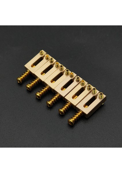10,8 mm Şerit Vida Stili Elektro Gitar Tremolo Köprü Gitar Parçaları Için Saf Bakır Düz Üst Gitar Köprü Eyerleri (Yurt Dışından)