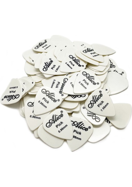 0,71 mm Beyaz Stil Gitar Plektreni Alice Akustik Elektro Bas Medyatör Aksesuarlar Kalınlık Siyah Beyaz (Yurt Dışından) fırsatları