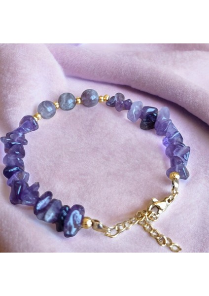 Ametist Taşı Bileklik Dorika Bileklik Kırıktaş Bileklik Gerçek Doğal Taş Çelik Metal fiyatları