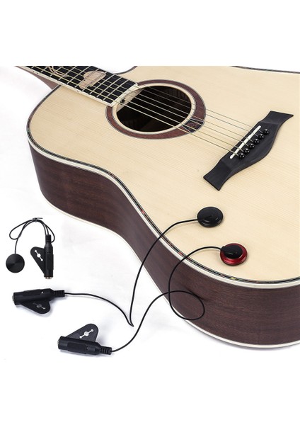 Siyah Stil Akustik Gitar Piezo Kupası Için Keman Mandolin Banjo Kalimba Harp Mikrofon Banjo Aksesuarları (Yurt Dışından)