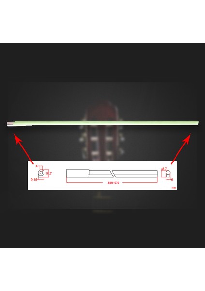 570 mm Tarzı Gear & Builder Gitar Sap Çift Etkili Yeşil Truss Rod Anahtarlı (Yurt Dışından) indirimleri