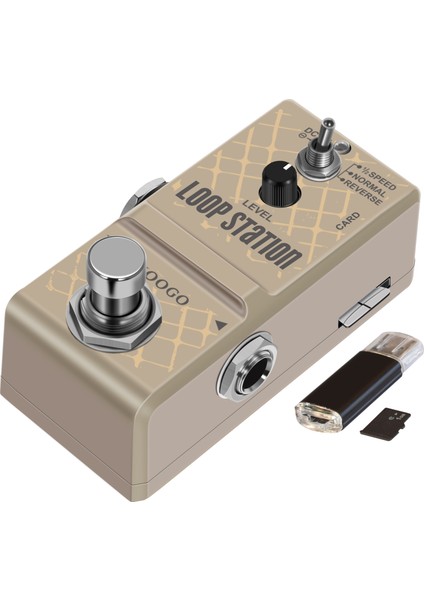 Döngü Istasyonu Tarzı Koogo LN-332AS Gitar Mini Döngü Istasyonu Sd Kart Pedalı Looper Efekt Pedalları 10 Dakika Kayıt Sınırsız 3 Modlu Gerçek Devre Dışı Geçiş (Yurt Dışından)