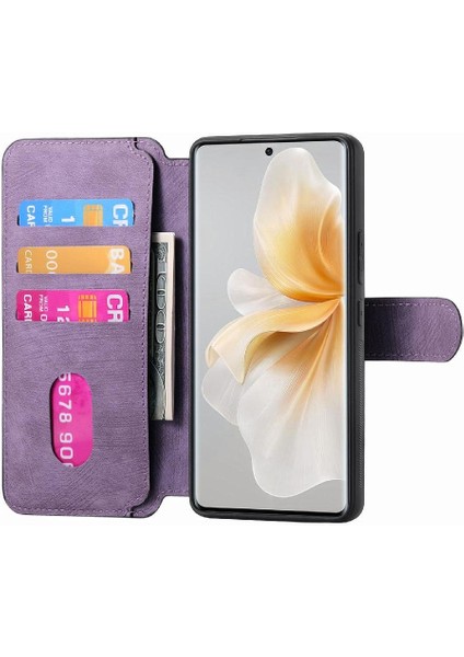Vıvo V40 Lite Için Flip Case Retro Kart Standı Cüzdan Mıknatıs Koruyucu (Yurt Dışından)