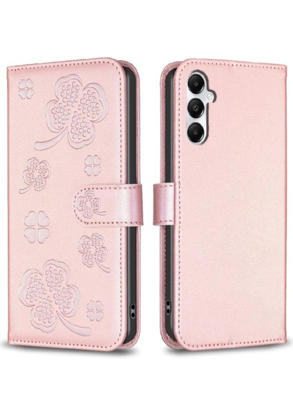 Samsung Galaxy A35 5g Için Flip Case Cüzdan Yonca Çiçek Pu Deri Kart (Yurt Dışından)