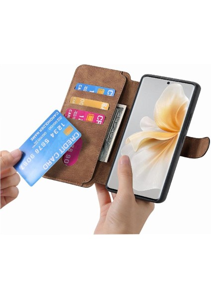 Vıvo V40 Lite Için Flip Case Retro Kart Standı Cüzdan Mıknatıs Koruyucu (Yurt Dışından)