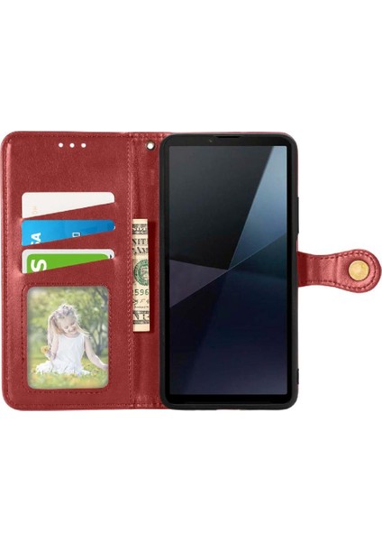 Sony Xperia 10 Vı Için Kılıf Deri Kılıf Moda Tasarımı Zarif Iş (Yurt Dışından) modelleri