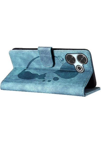 Xiaomi Redmi Için Flip Case 13 4g Flip Folio Cüzdan Kılıf Kabartmalı Sevimli (Yurt Dışından) modelleri