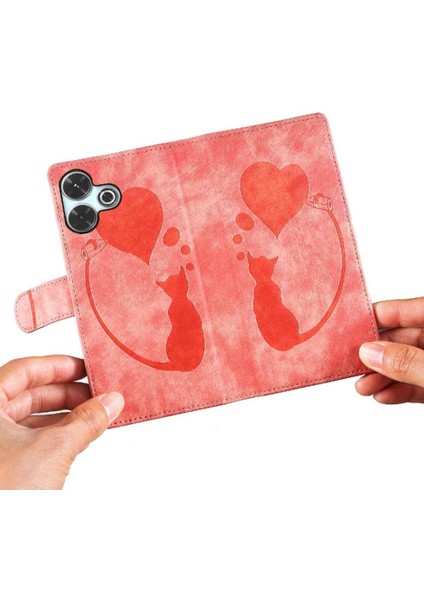 Xiaomi Redmi Için Flip Case 13 4g Flip Folio Cüzdan Kılıf Kabartmalı Sevimli (Yurt Dışından) fırsatları