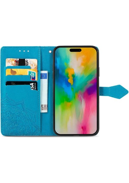 IPhone 16 Için Flip Case Basit Iş Deri Kılıf Darbeye Çevir (Yurt Dışından)