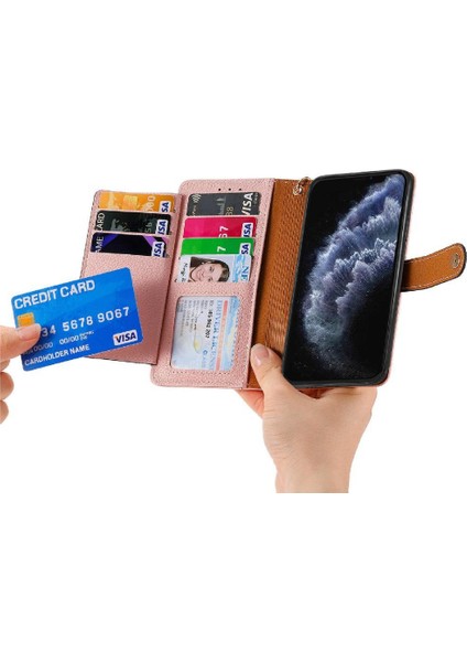 IPhone 11 Için Kılıf Pro Fermuar Kordon Aşk Cüzdan Deri Kılıf (Yurt Dışından)