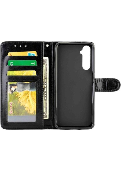 Realme 6 Kickstand Pu Deri Darbeye Dayanıklı Manyetik Kapatma Için Flip Case (Yurt Dışından) modelleri