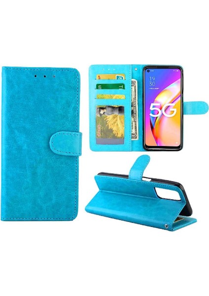 Oppo A93 5g Kickstand Darbeye Dayanıklı Manyetik Kapatma Kartı Pu Için Flip Case (Yurt Dışından)