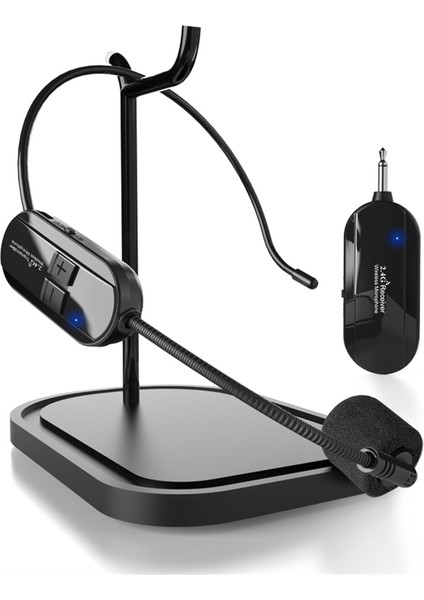 2 In 1 Taşınabilir Kablosuz Mikrofon Kulaklık Mikrofon 50M Menzil Profesyonel Başlık Mic Hoparlör Ses Öğretme Yoga Için (Yurt Dışından)