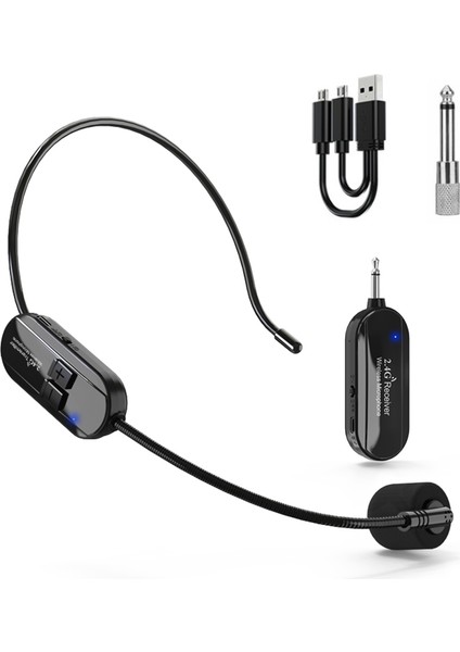 2 In 1 Taşınabilir Kablosuz Mikrofon Kulaklık Mikrofon 50M Menzil Profesyonel Başlık Mic Hoparlör Ses Öğretme Yoga Için (Yurt Dışından) fiyatları