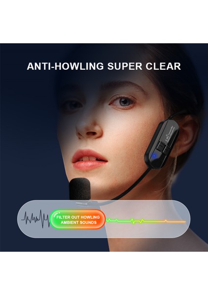 2 In 1 Taşınabilir Kablosuz Mikrofon Kulaklık Mikrofon 50M Menzil Profesyonel Başlık Mic Hoparlör Ses Öğretme Yoga Için (Yurt Dışından) fırsatları