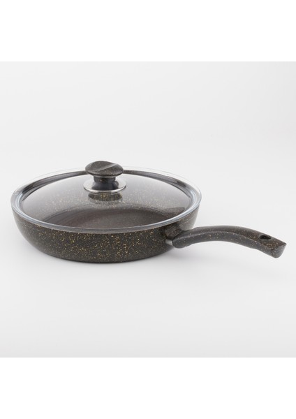 18 cm Gold Stone Ezme Seri Kapaklı Tava, Non-Stick Kızartma Tavası (Bakalit Kulplu) fiyatları