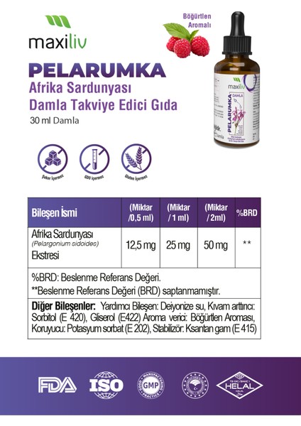 Pelarumka -Afrika Sardunyası Damla 30ML