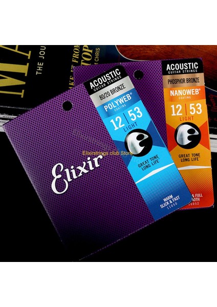 Elektrikli 2215 10-52 Tarzı 6-Dizeler Elixir Elektro Gitar Telleri Akustik Kaplama Halat Fosfor Bronz Nikel (Yurt Dışından)