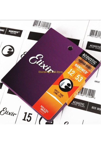 Elektrikli 2215 10-52 Tarzı 6-Dizeler Elixir Elektro Gitar Telleri Akustik Kaplama Halat Fosfor Bronz Nikel (Yurt Dışından)
