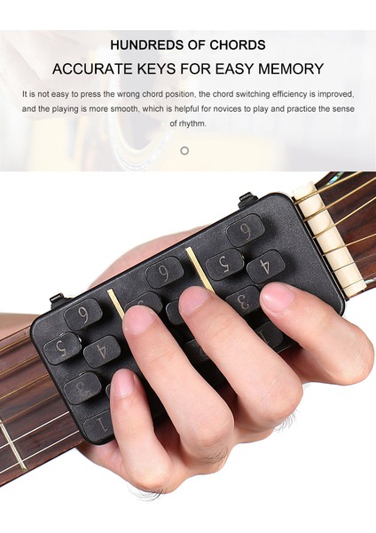 18 Düğmeli Halk Gitar Akor Eğitici Sistemi Pratik Yardımcı Aracı Parmak Öğretim Aracı (Yurt Dışından)